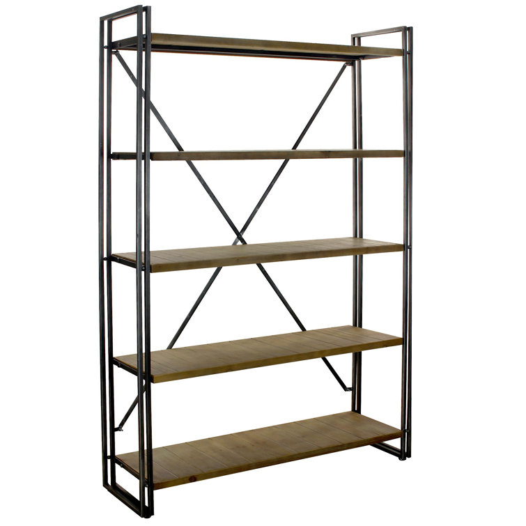 Castleton Home 180Cm H x 120Cm W Metal Etagere Bookcase Wayfair.co.uk